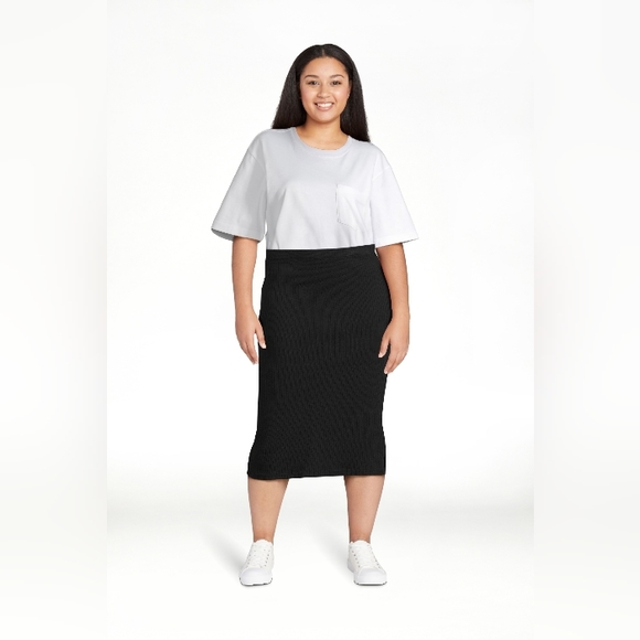 Time and Tru Women's Knit Midi Skirt - Picture 6 of 10